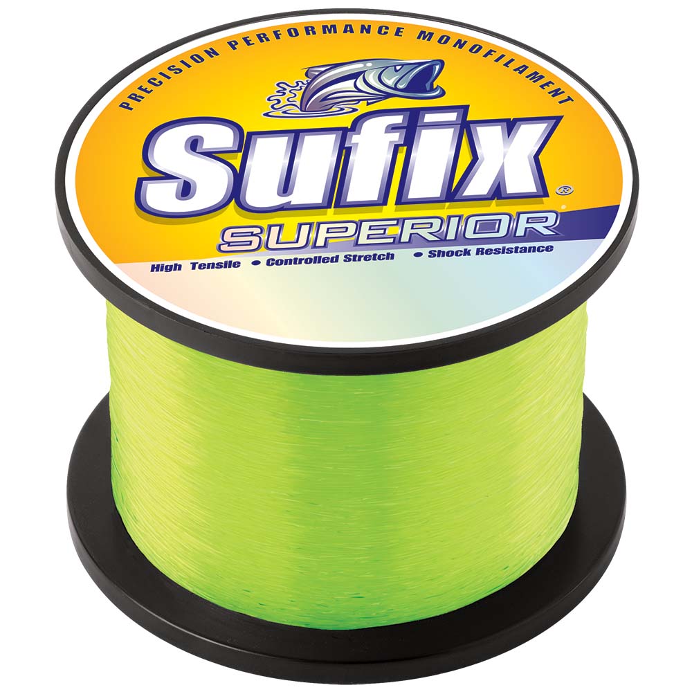 Sufix Superior Hi-Vis Yellow Monofilament - 25lb - 535 yds