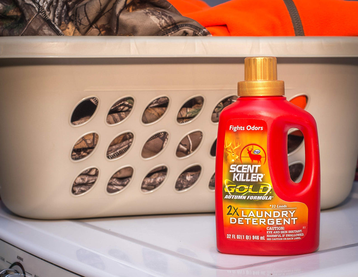 Wildlife Research Scent Killer Gold Autumn Formula Laundry Detergent 32 oz SKU 85633 MFG 1289 UPC 024641012895