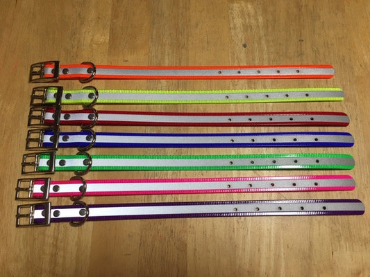 3/4" Reflective Day-Glo Puppy or Small Dog Collar